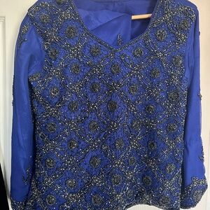 Heavy Embroidered Blue Lehenga